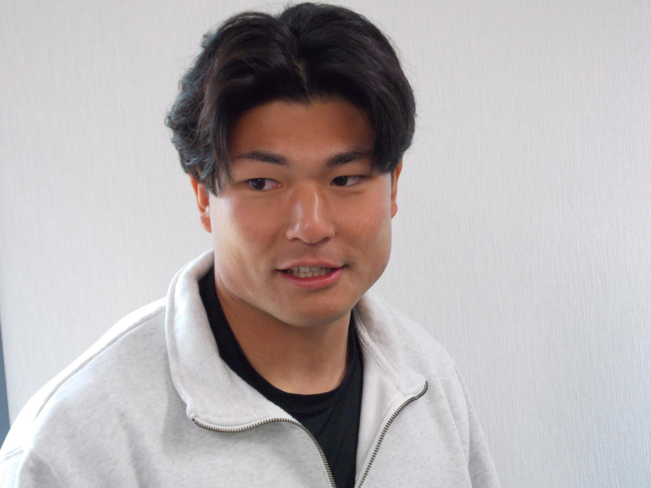 合同練習を終えて思いを語る、日本代表育成プロジェクト「ジャパン・タレント・スコッド・プログラム」のWTB白井瑛人（撮影・松本航）
