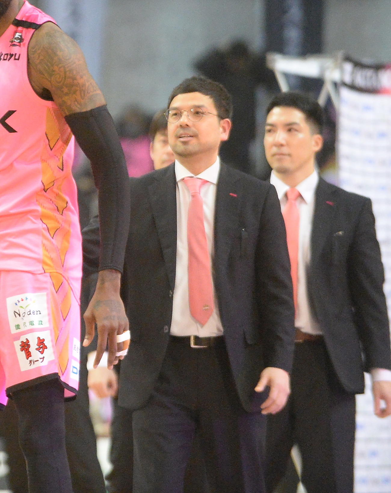 秋田対仙台　B1秋田・前田HC（撮影・浜本神威）