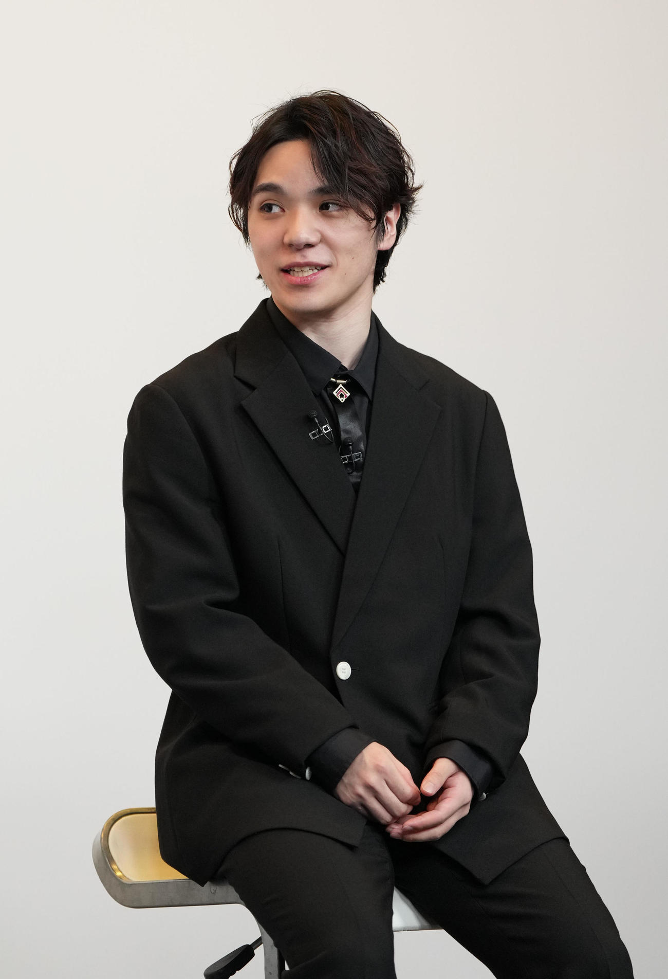 自身初のプロデュースアイスショー記者会見を行う宇野昌磨（撮影・森本幸一）