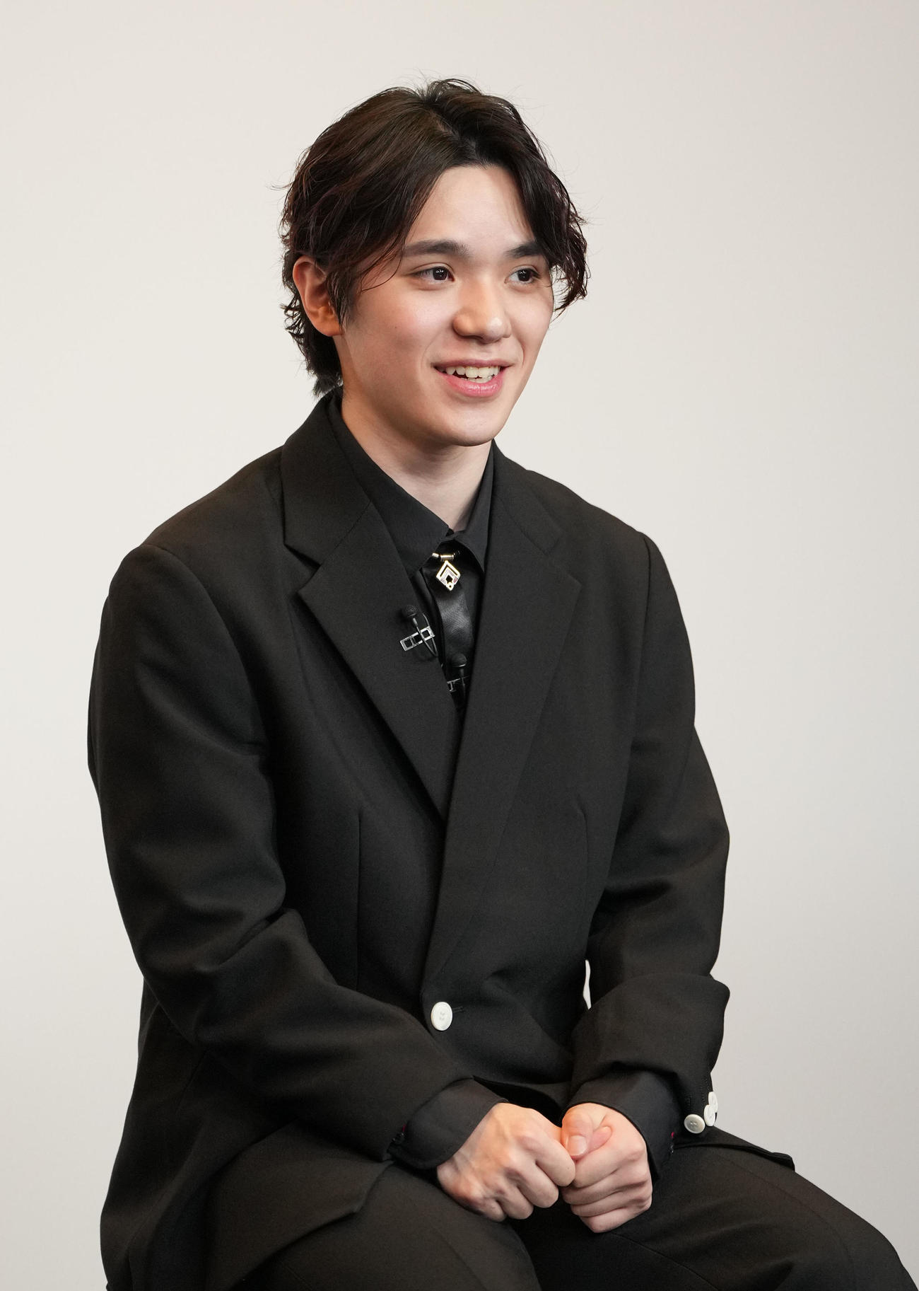 自身初のプロデュースアイスショー記者会見を行う宇野昌磨（撮影・森本幸一）