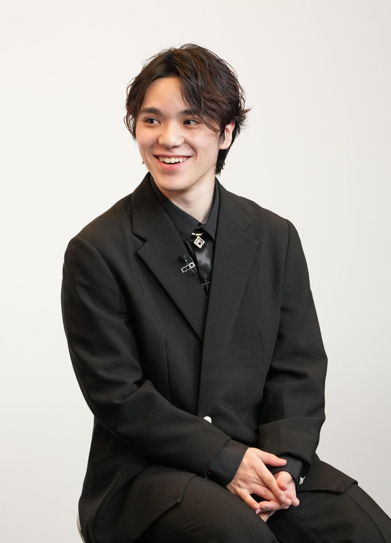 自身初のプロデュースアイスショー記者会見を行う宇野昌磨（撮影・森本幸一）