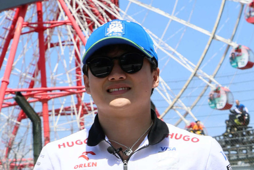角田裕毅（2024年4月7日撮影）