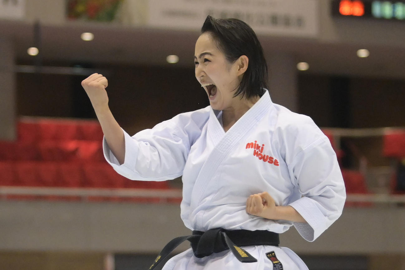 演武を披露する清水希容さん（2024年5月19日撮影）