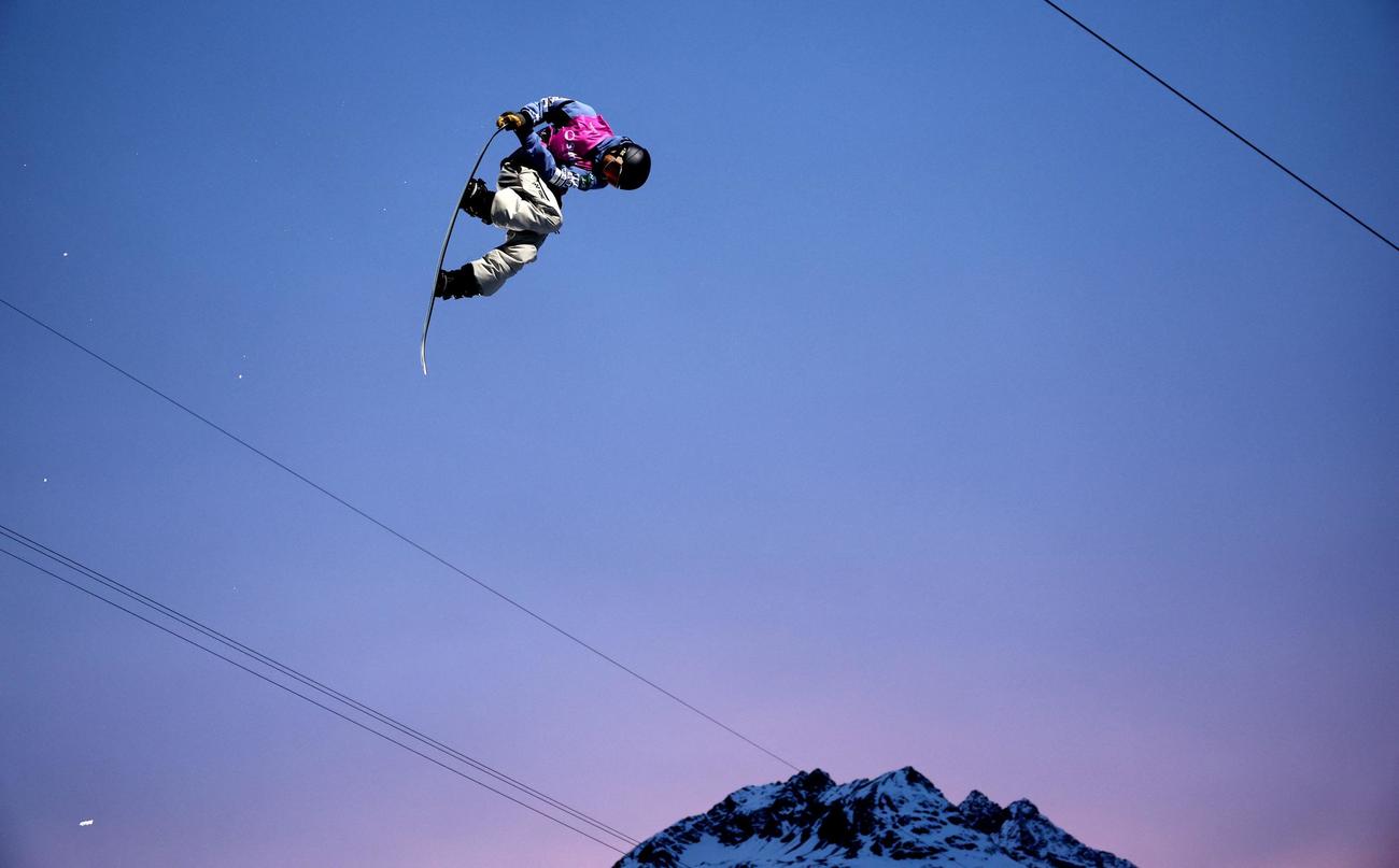 世界選手権ビッグエアの練習に臨む木俣椋真（ロイター）