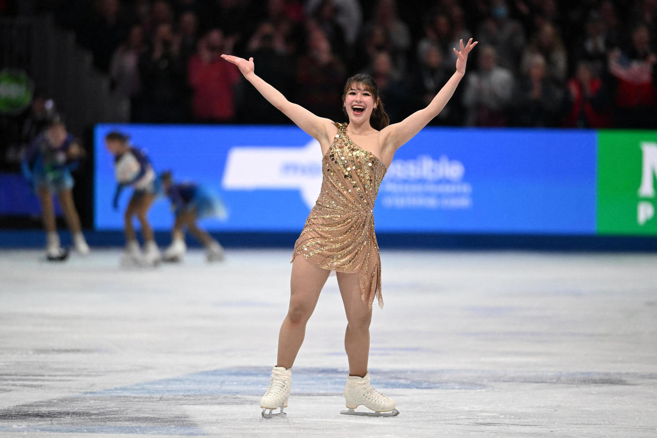 世界選手権で初優勝を飾ったアリサ・リュウ（２０２５年３月２８日、ロイター）
