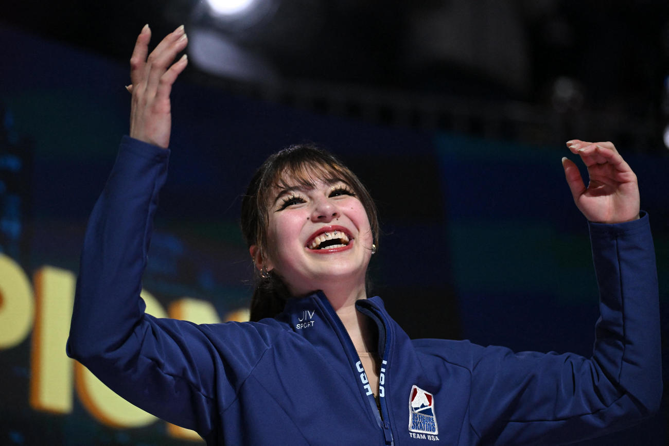 世界選手権で初優勝を飾ったアリサ・リュウ（２０２５年３月２８日、ロイター）