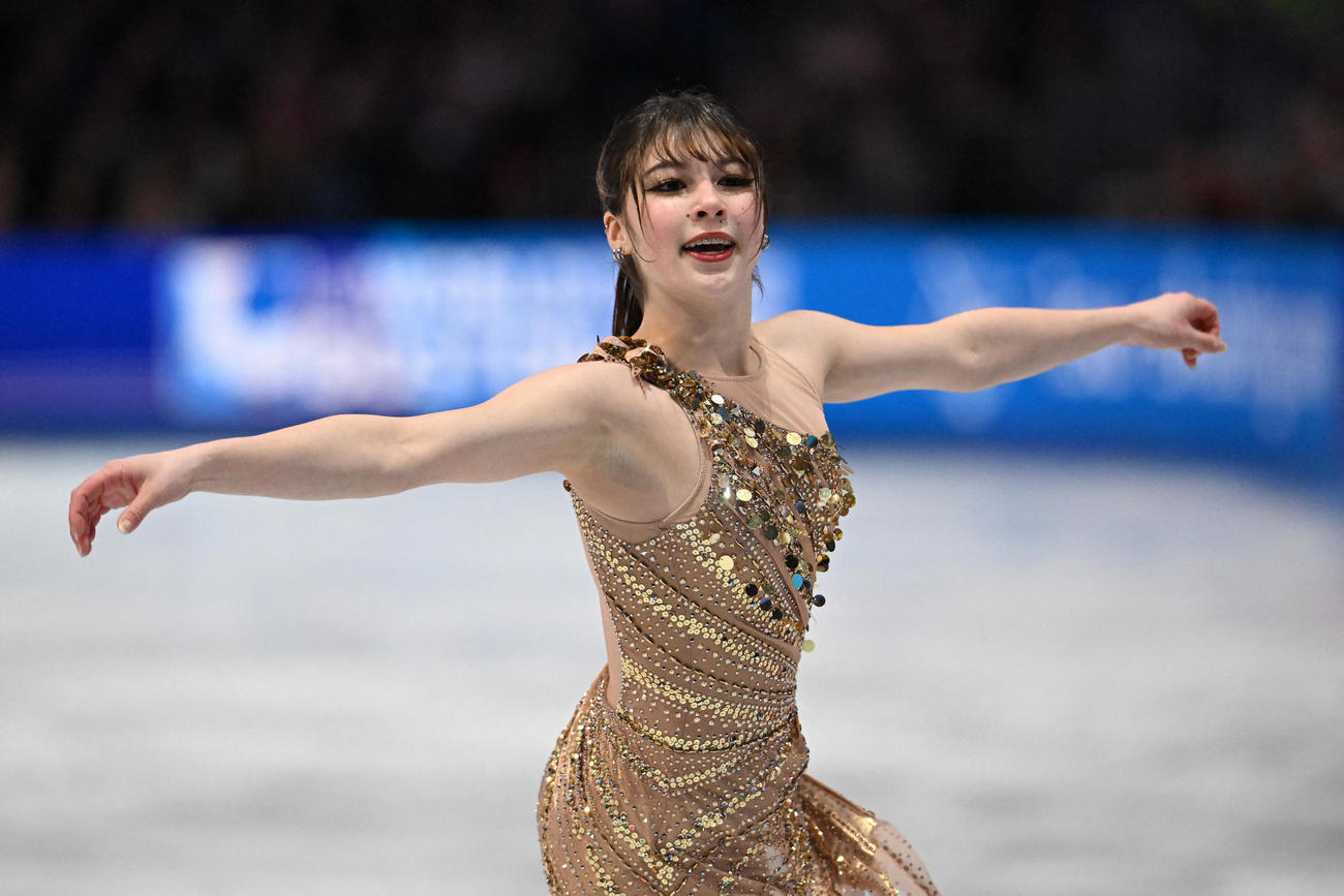 世界選手権で初優勝を飾ったアリサ・リュウ（２０２５年３月２８日、ロイター）
