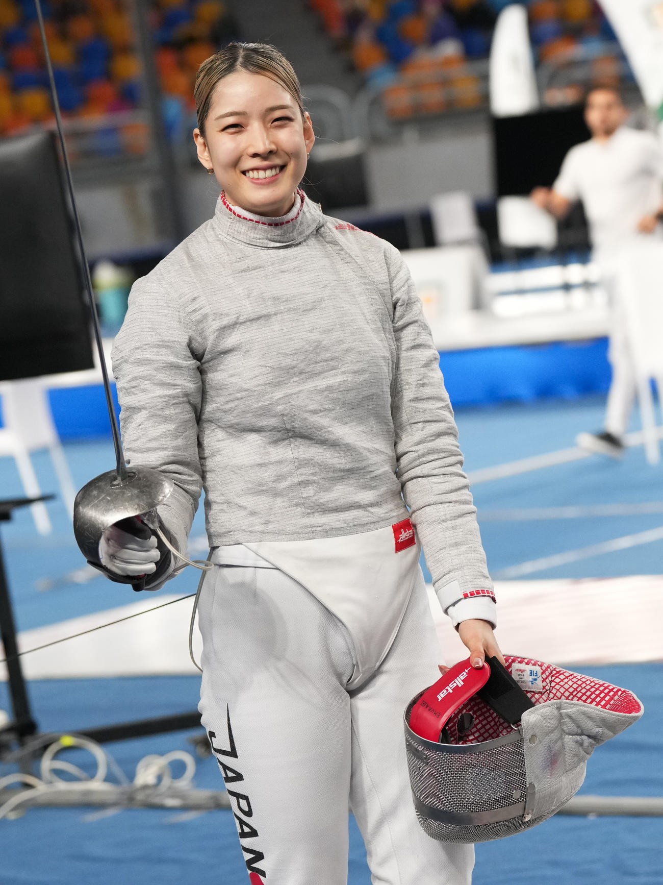 フェンシング女子サーブルW杯で銅メダルを獲得した江村美咲（日本協会提供）