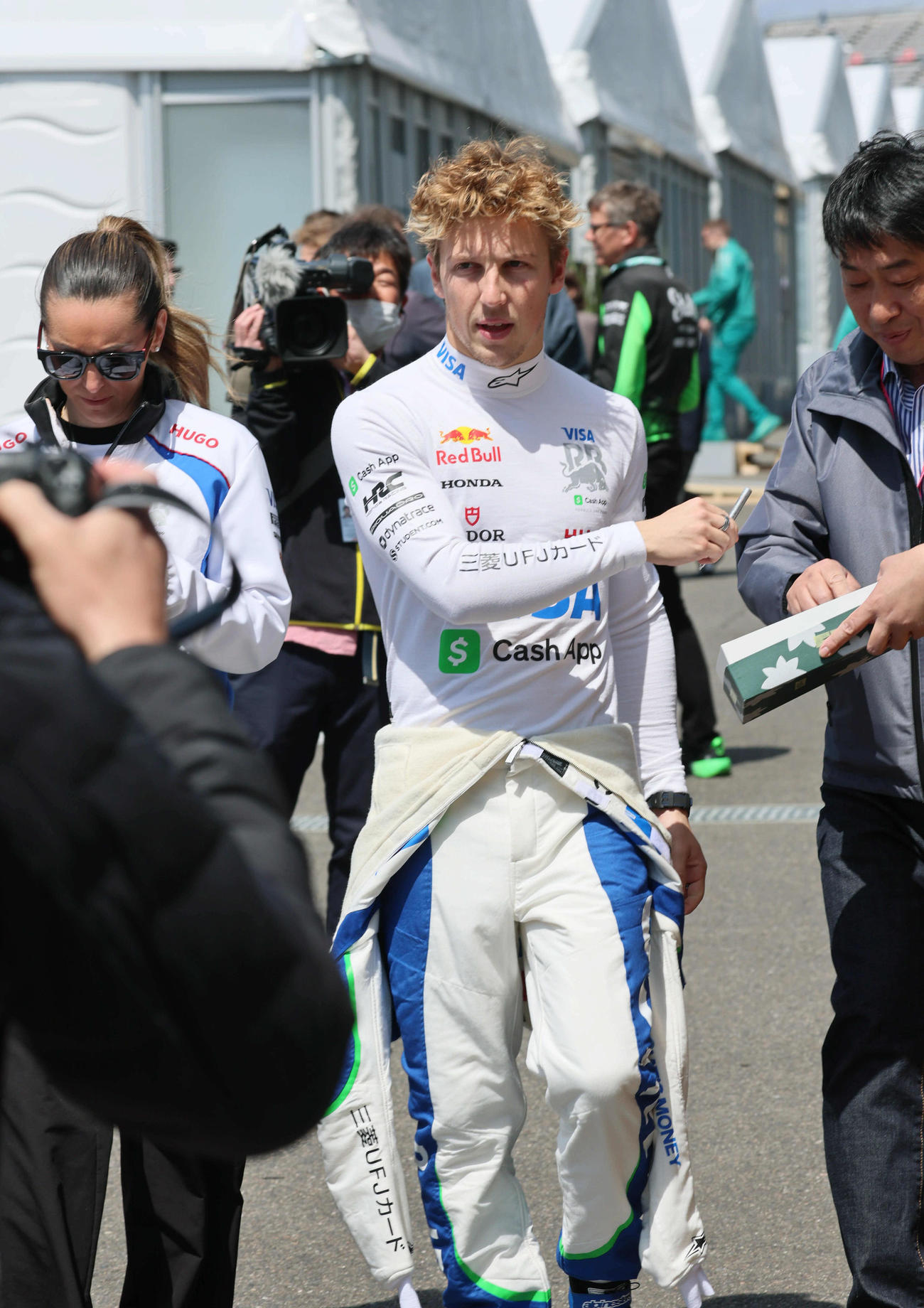 角田裕毅と交代でレッドブル・ホンダからレーシングブルズに戻ったローソン（撮影・宮崎幸一）