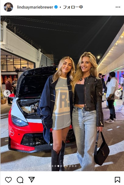 リンジー・ブルワーのインスタグラムから