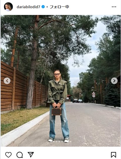 ダリア・ビロディドのインスタグラムから