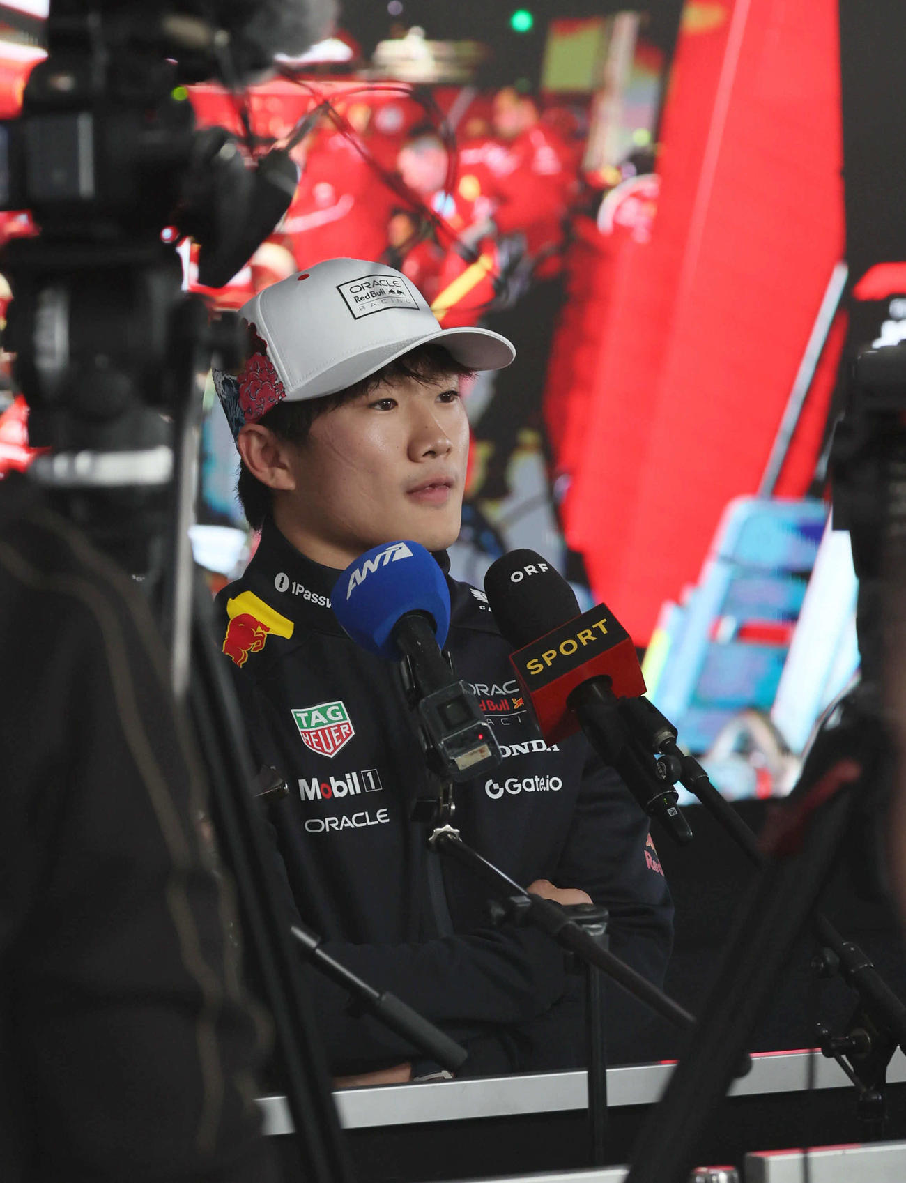 2日で4度の火災中断にアタックを阻まれ15位Q2敗退となったレッドブル・ホンダの角田裕毅（撮影・宮崎幸一）