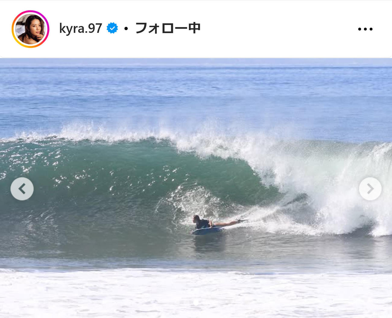 白波瀬海来のインスタグラムから