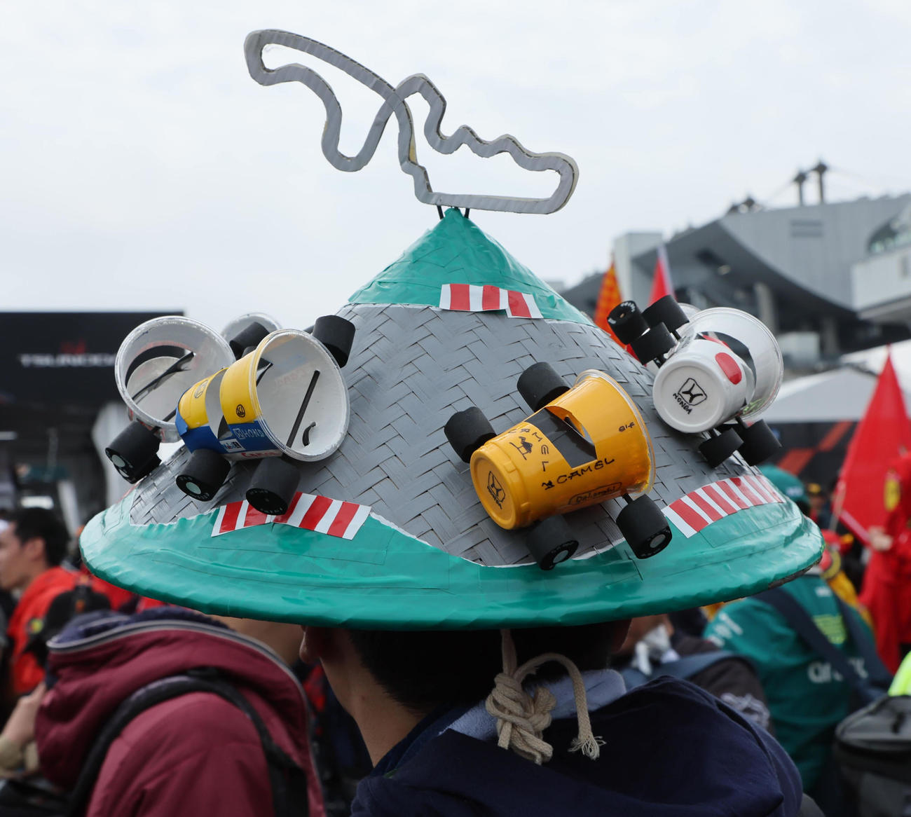 色々なアイディアで楽しむF1ファン（撮影・宮崎幸一）