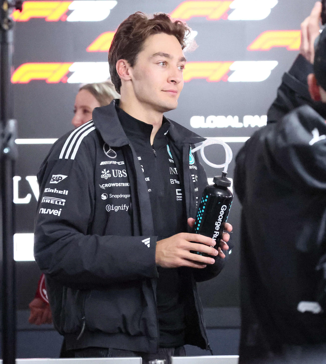5位入賞したメルセデスのラッセル（撮影・宮崎幸一）