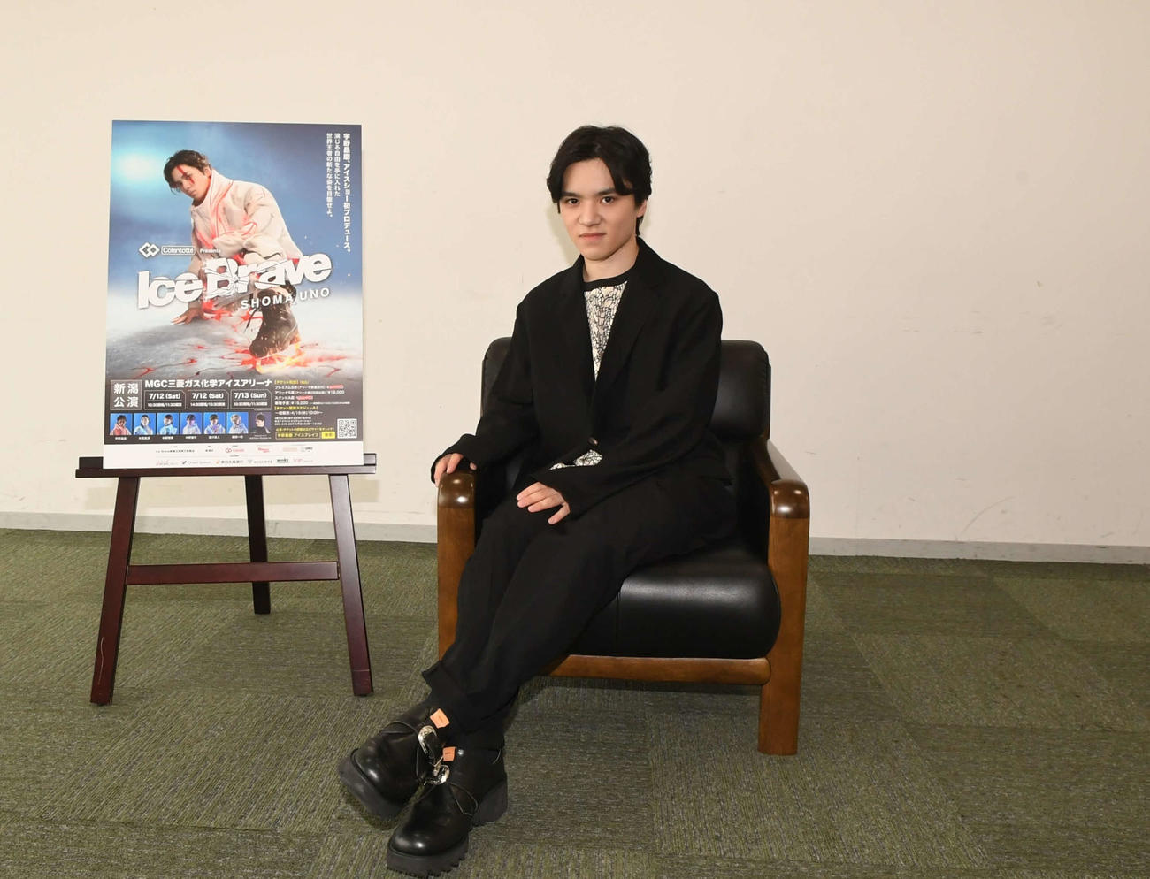 新潟でアイスショーをPRする宇野昌磨さん