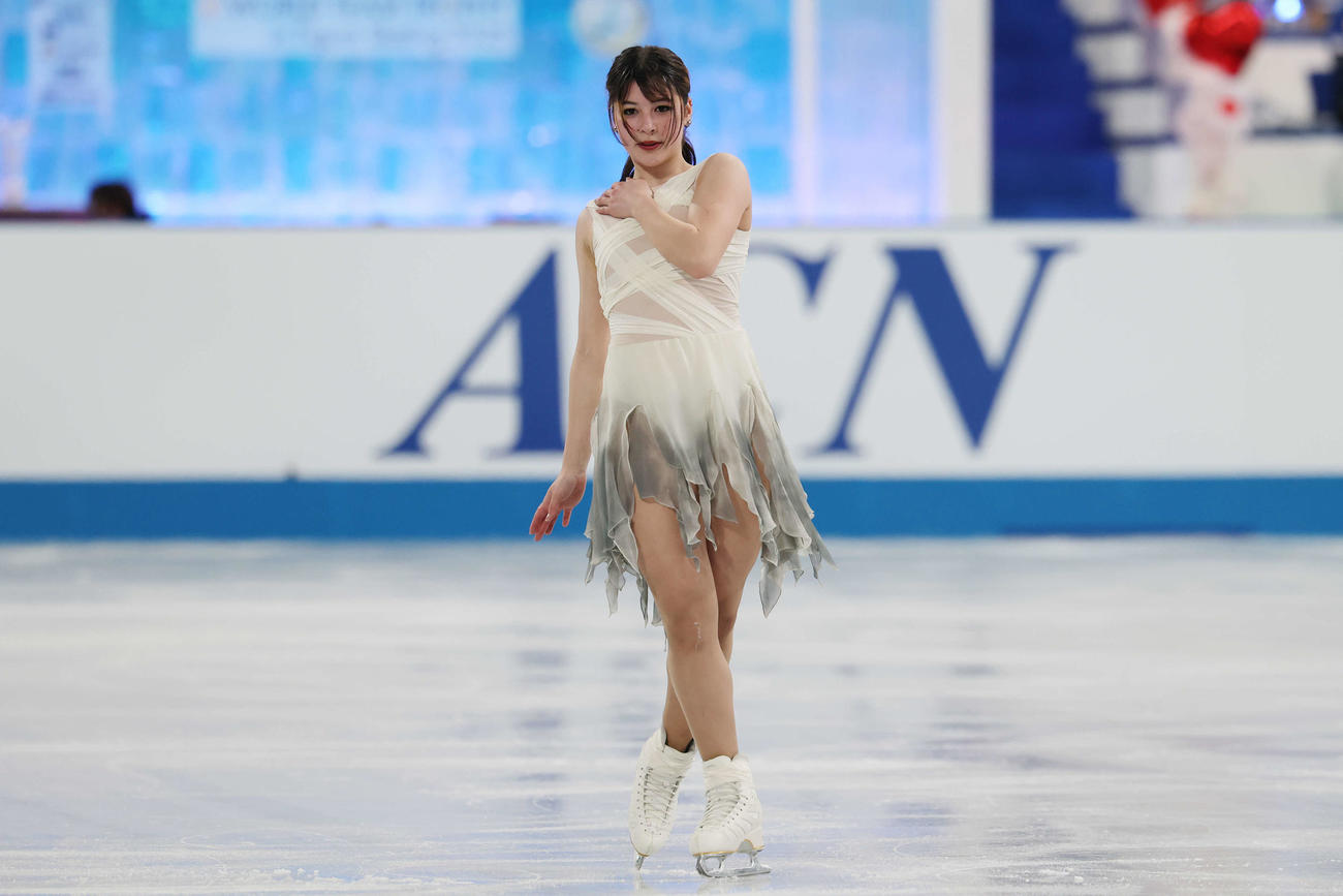 女子SP　華麗な演技を披露したリュウ（撮影・宮地輝）