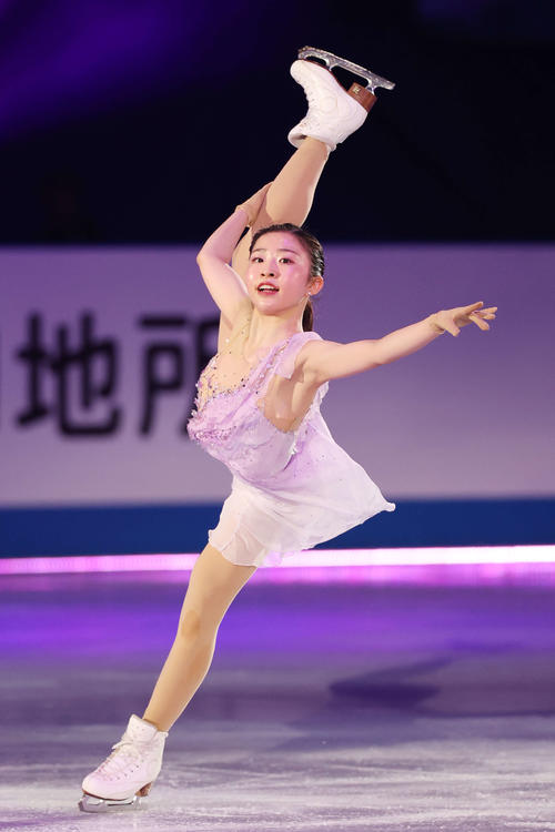 エキシビション　華麗な演技を披露する千葉（撮影・宮地輝）