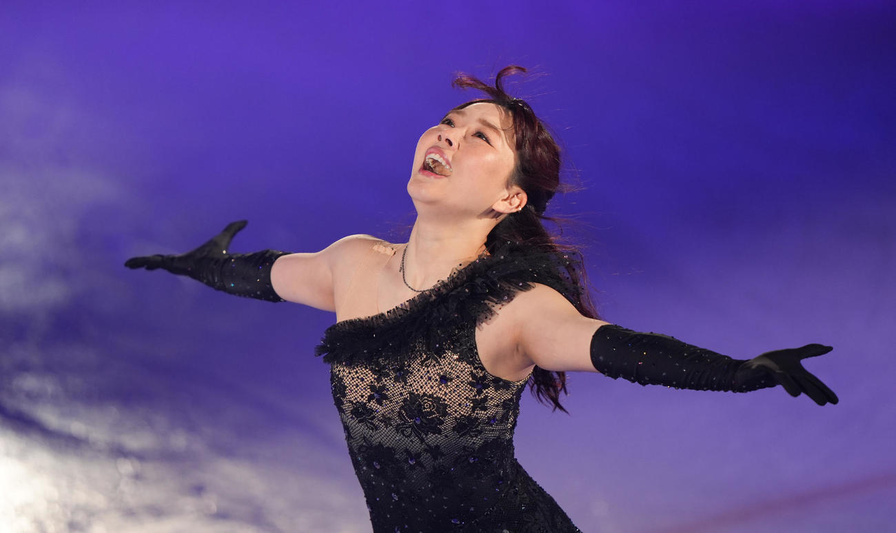 「プリンスアイスワールド2025－2026 PIW THE MUSICAL～The Best of BROADWAY～横浜公演」で華麗に演技する樋口（撮影・鈴木みどり）