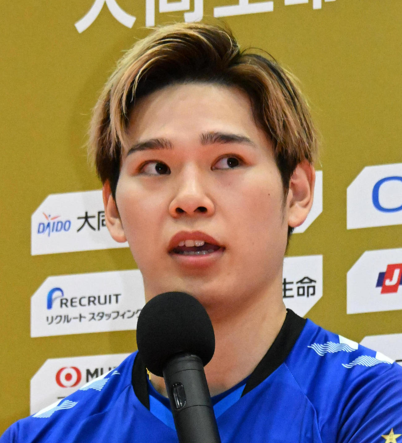 大阪Bの西田有志（2024年4月撮影）