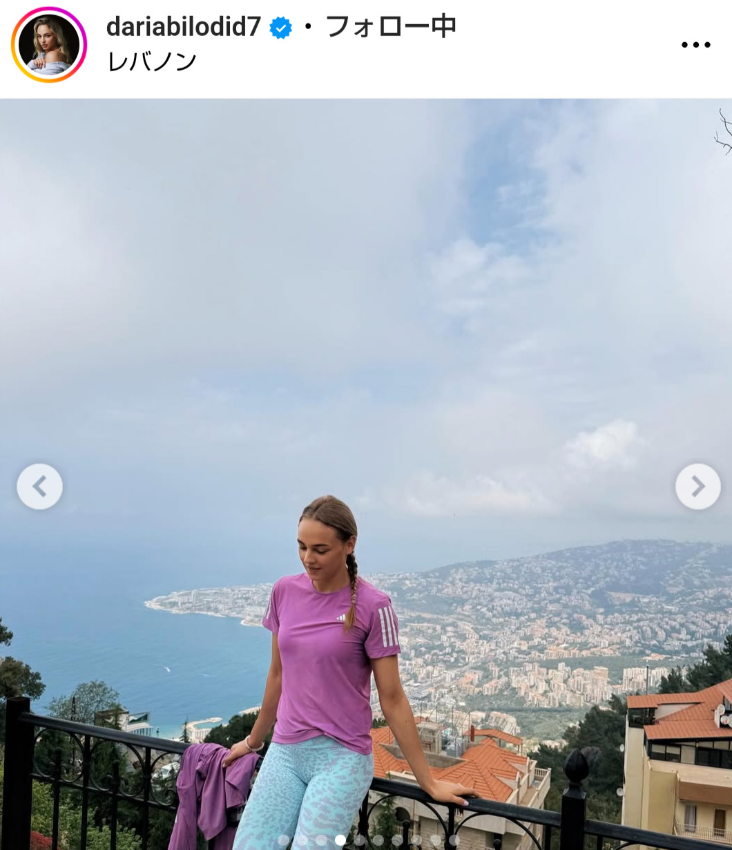 ダリア・ビロディドのインスタグラムから