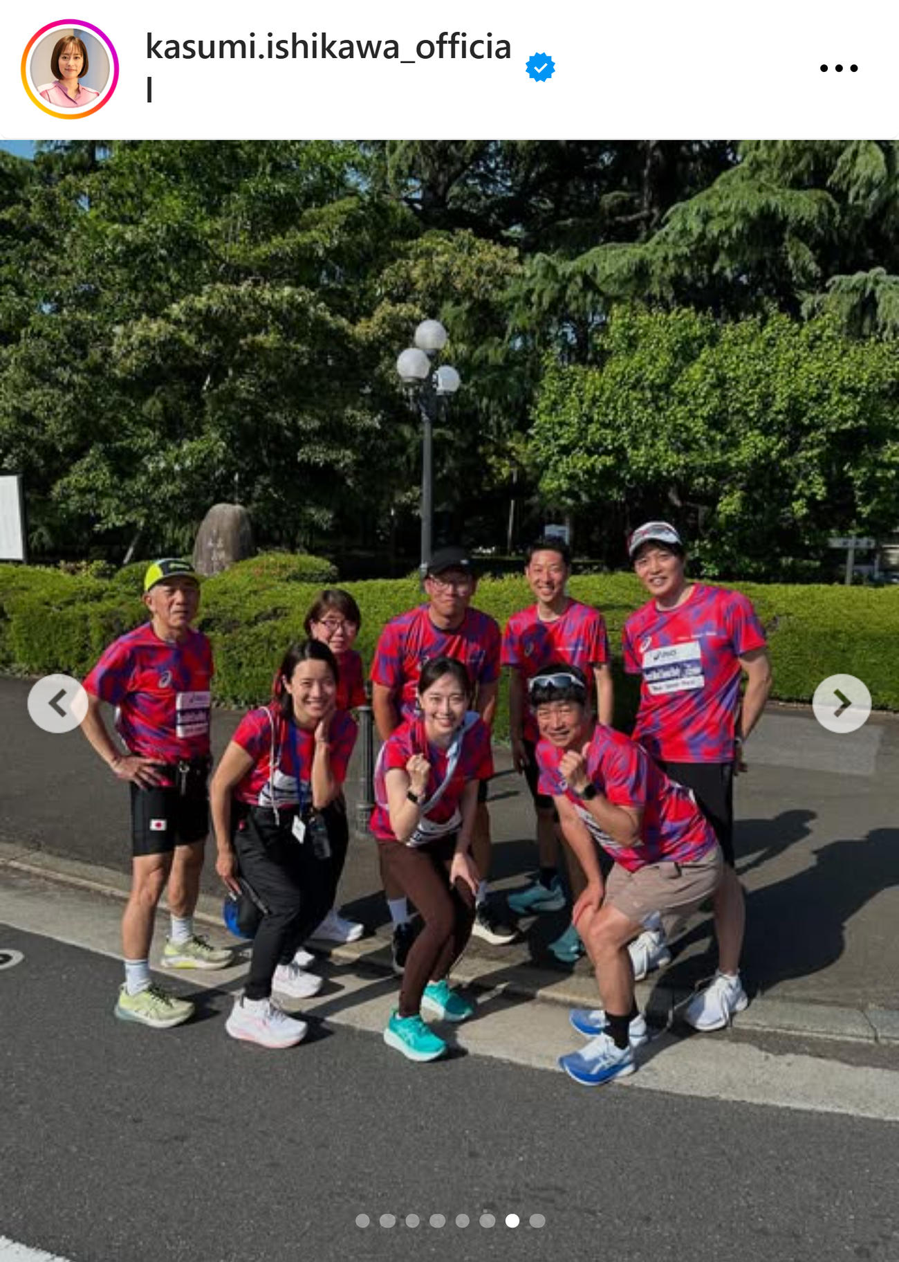 石川佳純さんのインスタグラムから