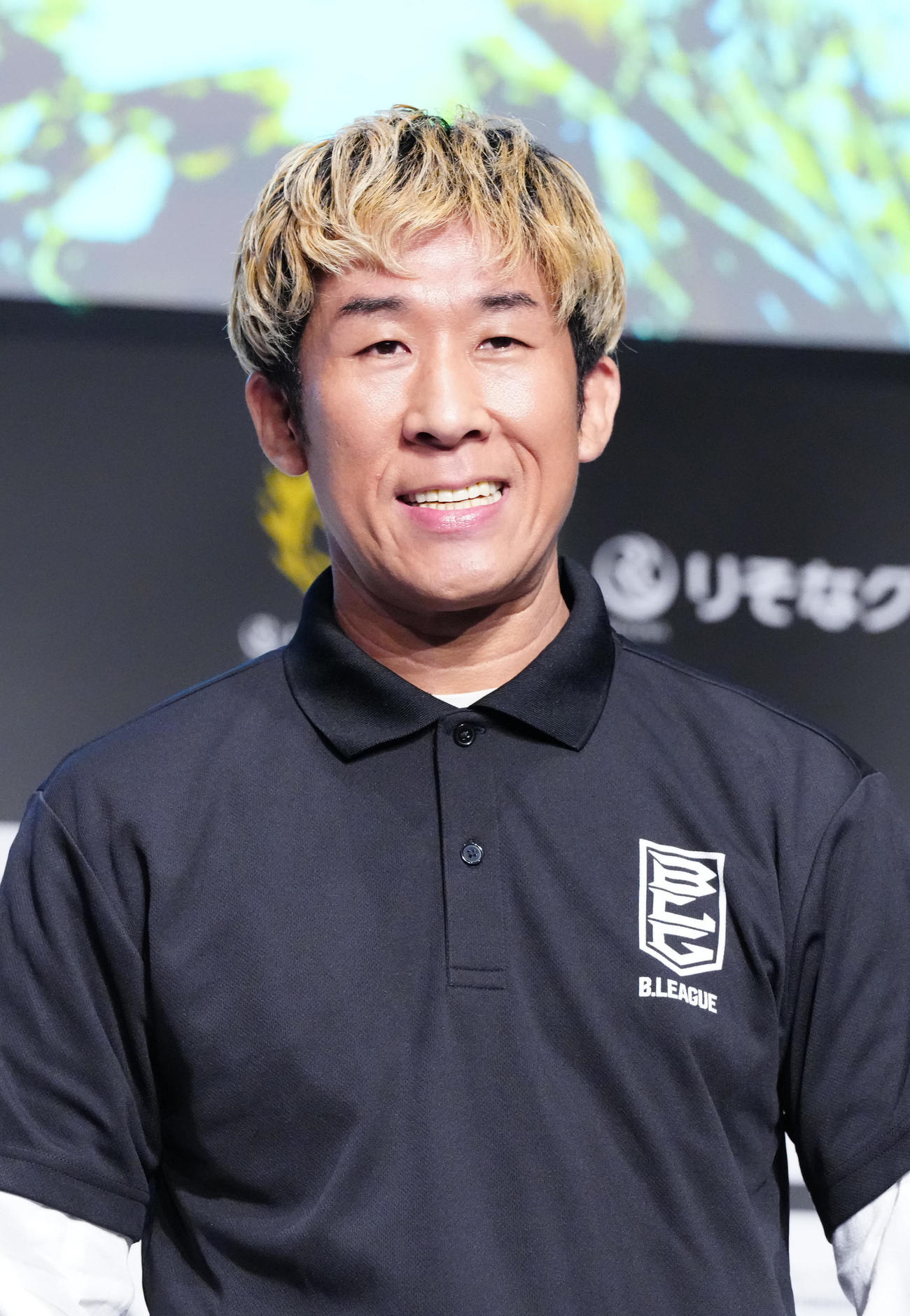 Bリーグチャンピオンシップ進出会見に臨む麒麟の田村裕（撮影・江口和貴）