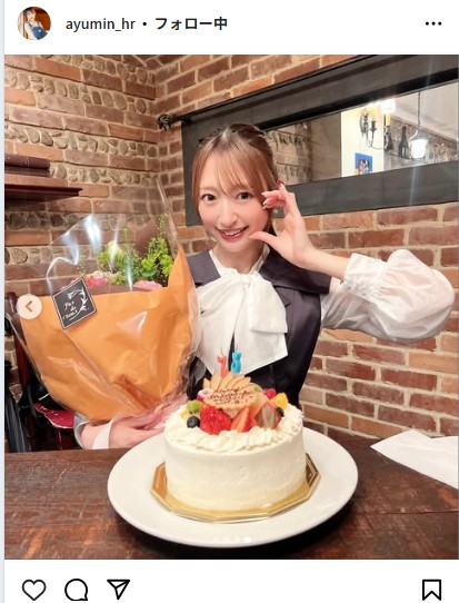 原あゆみのインスタグラムから