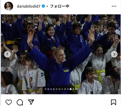 ダリア・ビロディドのインスタグラムから