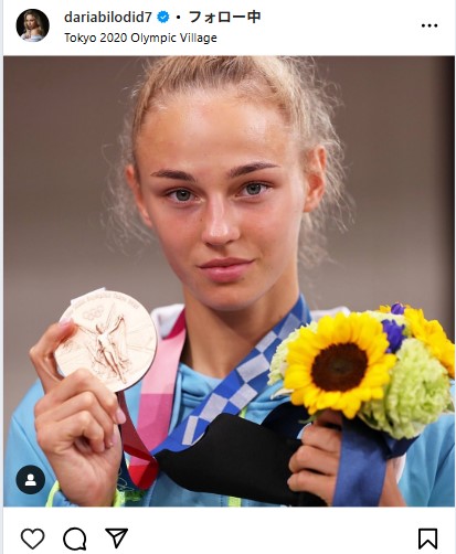 ダリア・ビロディドのインスタグラムから