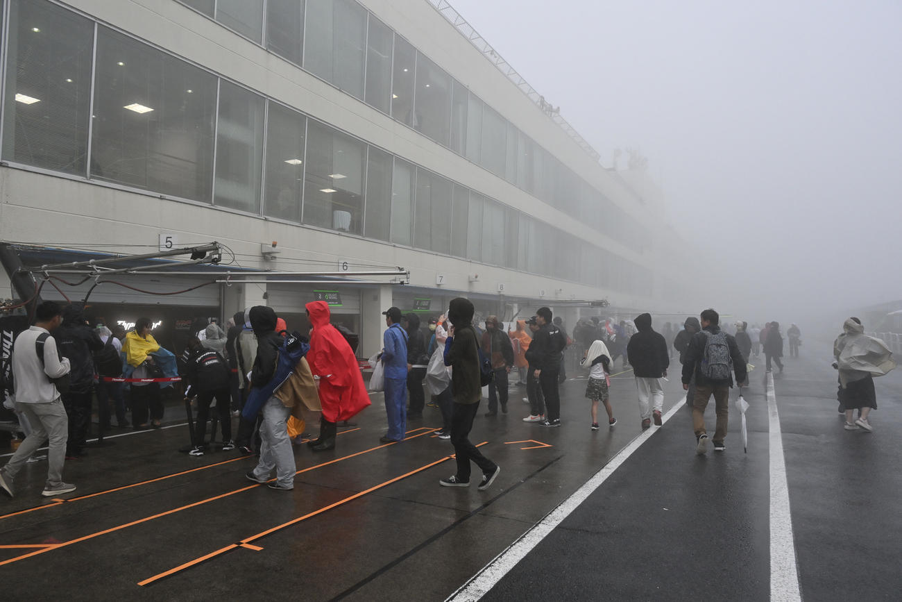 スーパーフォーミュラ第5戦九州大会　濃霧と雨で初日の走行は全て中止となった（JRP提供）