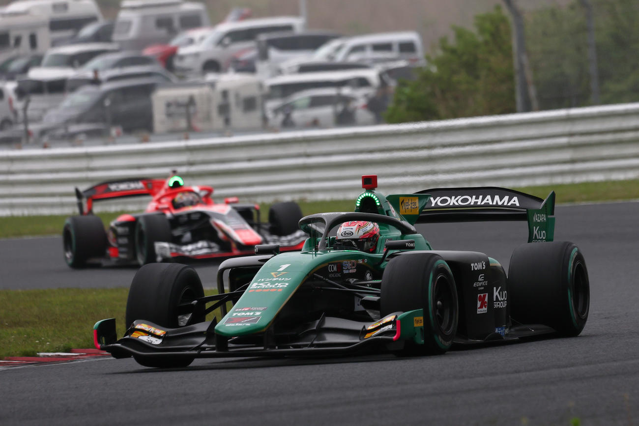 スーパーフォーミュラ第5戦を制したVANTELIN TEAM TOM’Sの坪井翔（JRP提供）