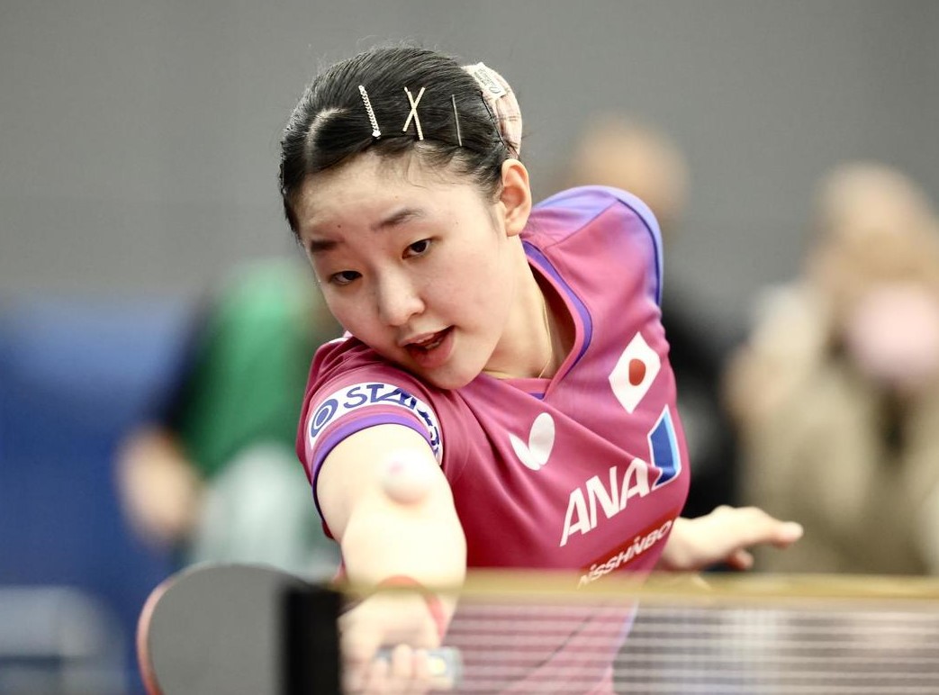 卓球女子の張本美和（2025年5月7日撮影）