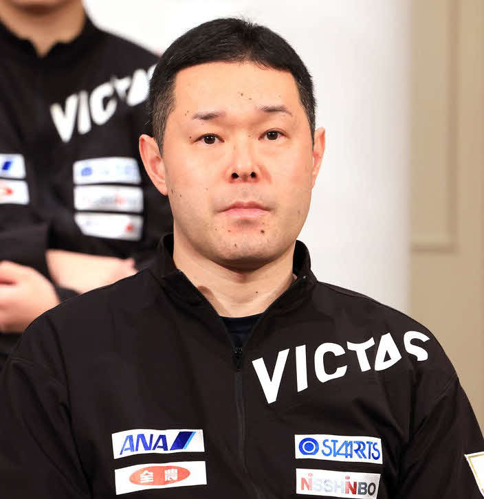 卓球Tリーグ琉球の新監督に就任する田勢邦史氏（2024年2月撮影）