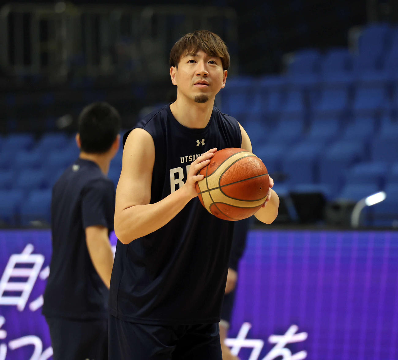 Bリーグ　ファイナル　宇都宮対琉球　宇都宮の前日練習でシュートを狙う比江島（撮影・山本朝陽）