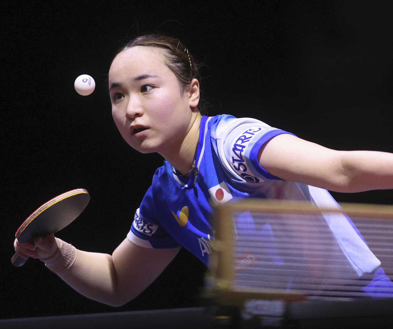 女子シングルス4回戦を突破した伊藤美誠（共同）