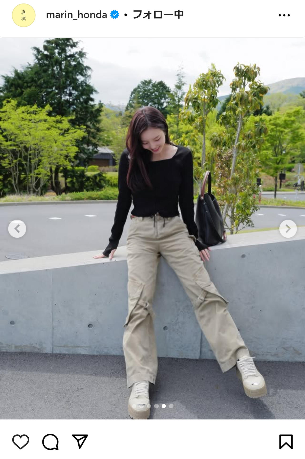 本田真凜さんのインスタグラムから