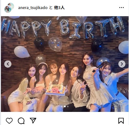 美女密集度100％の誕生会（南真琴のインスタグラムから）
