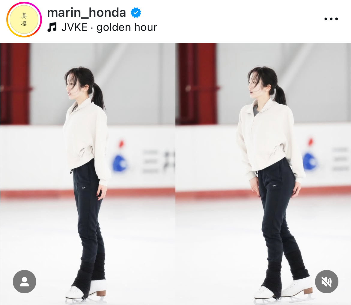 本田真凜さんのインスタグラムから