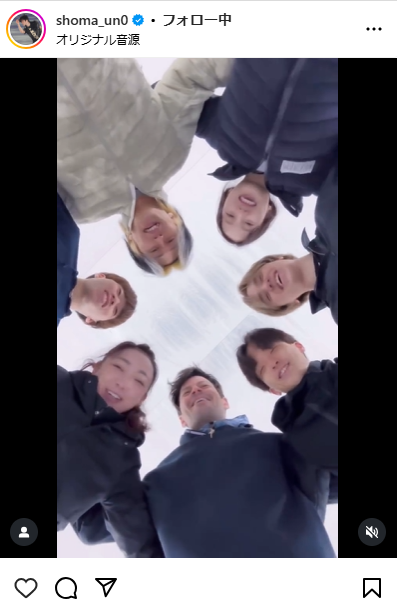 宇野昌磨さんのインスタグラムから