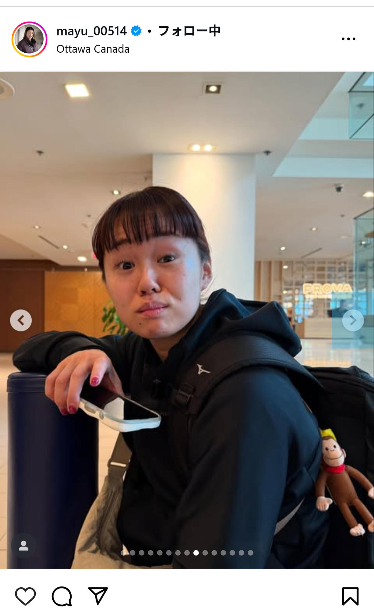 石川真佑のインスタグラムから