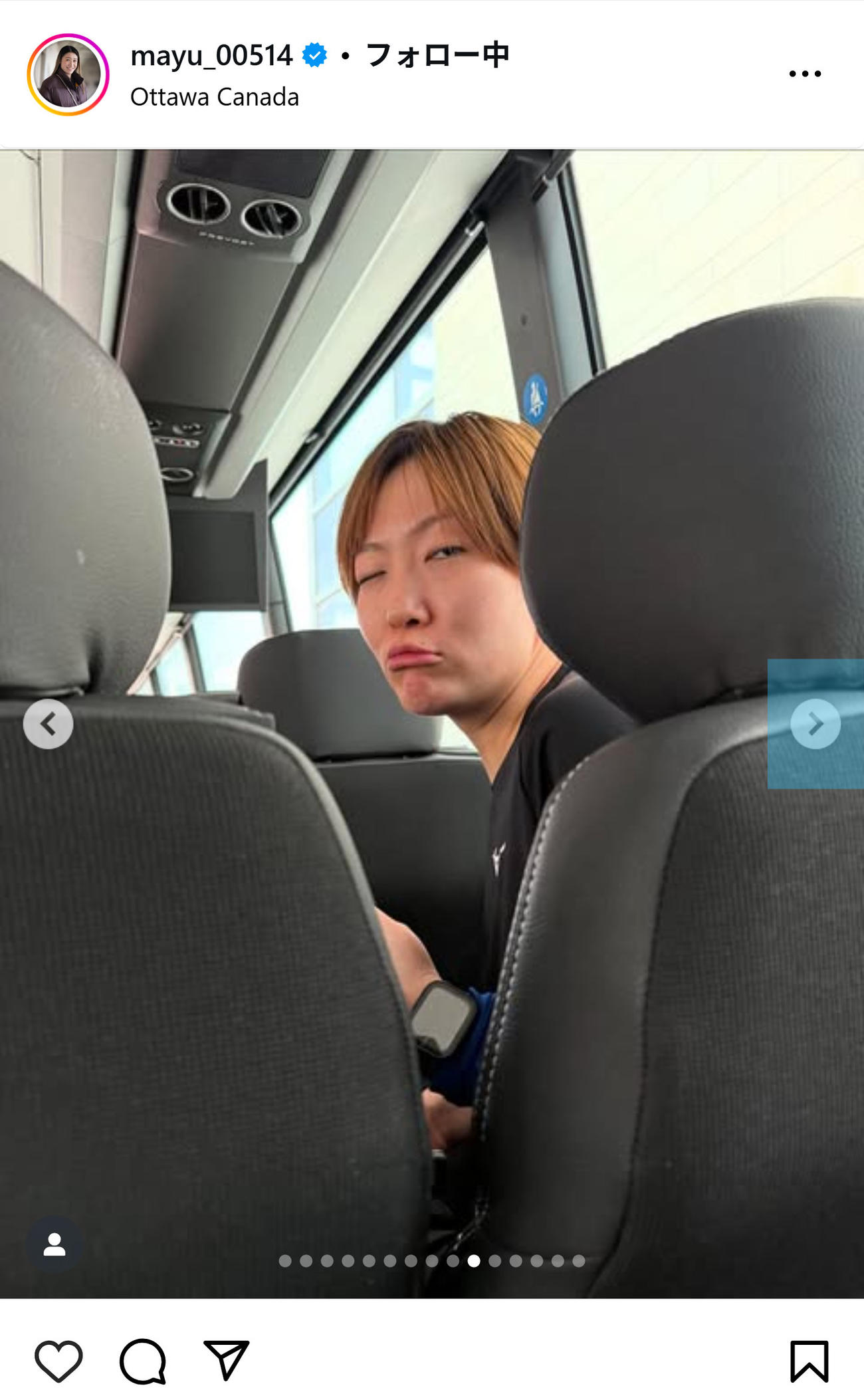 石川真佑のインスタグラムから