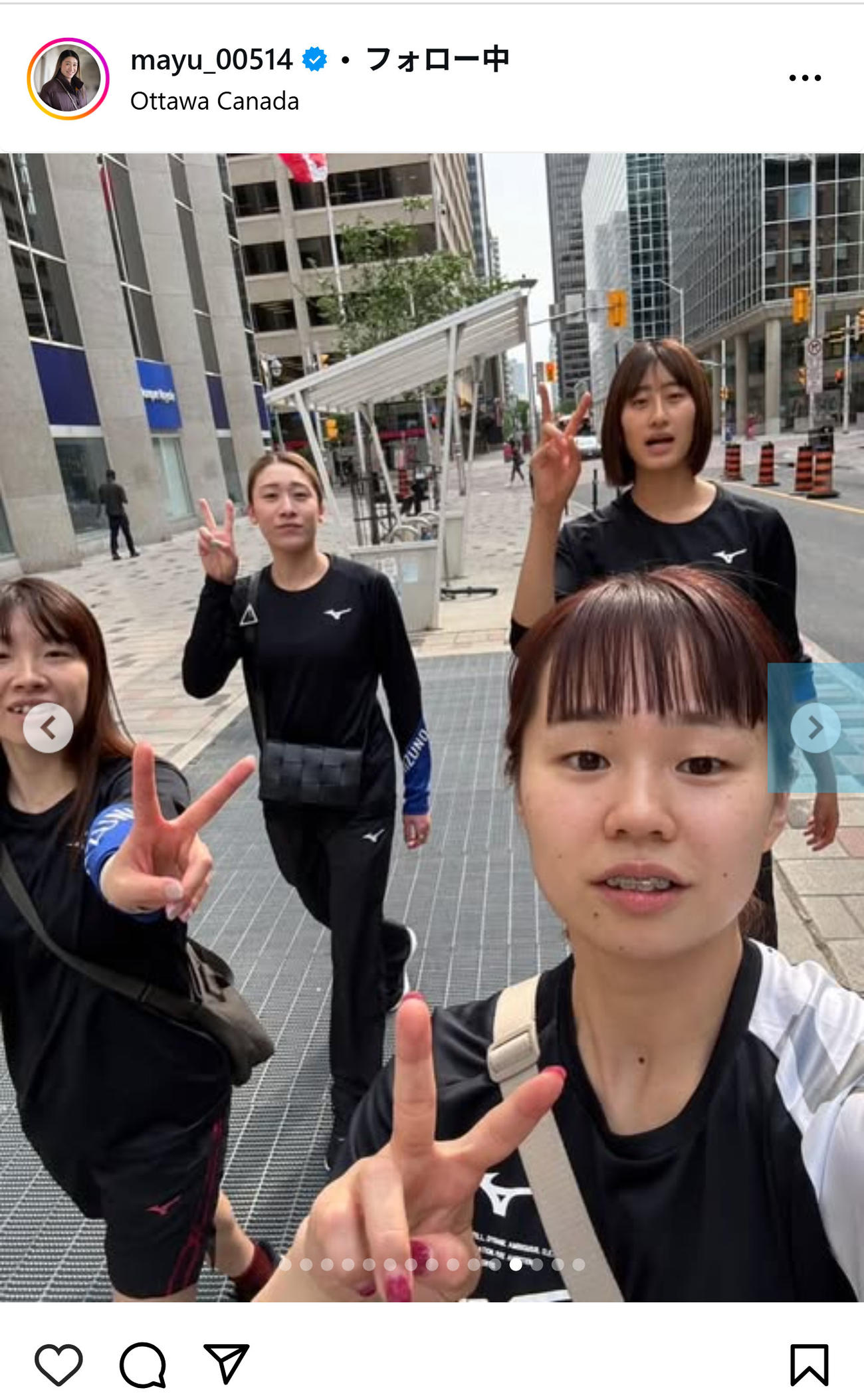 石川真佑のインスタグラムから