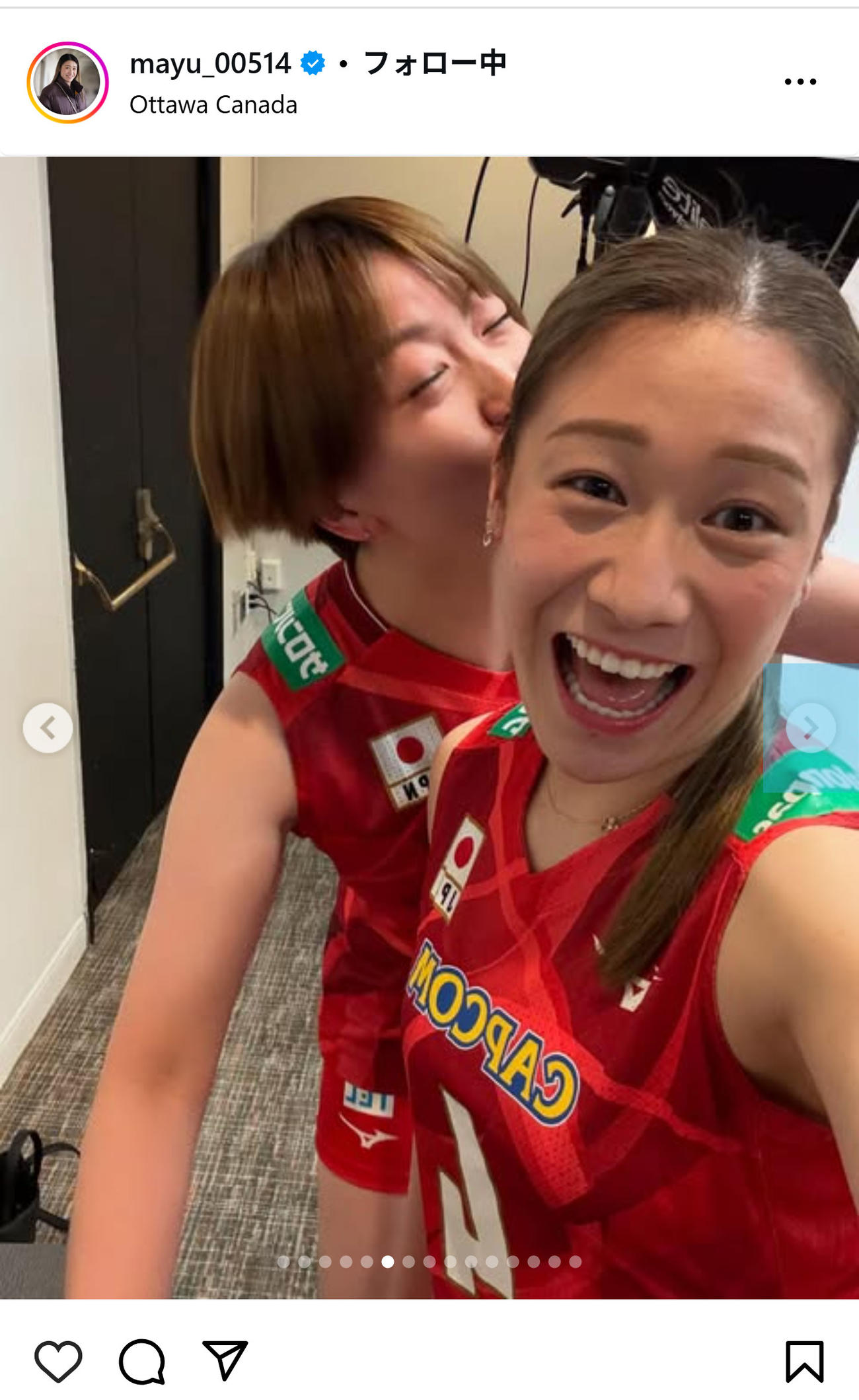 石川真佑のインスタグラムから