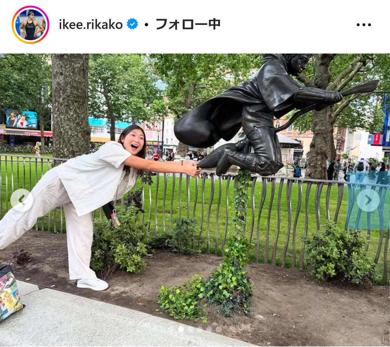池江璃花子のインスタグラムから