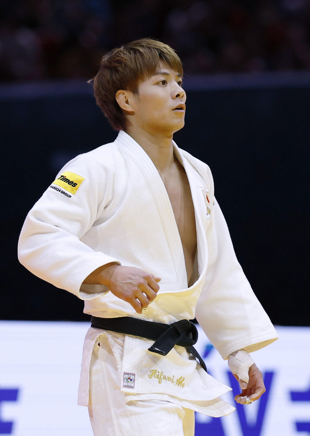 男子66キロ級2回戦で勝利した阿部一二三（共同）