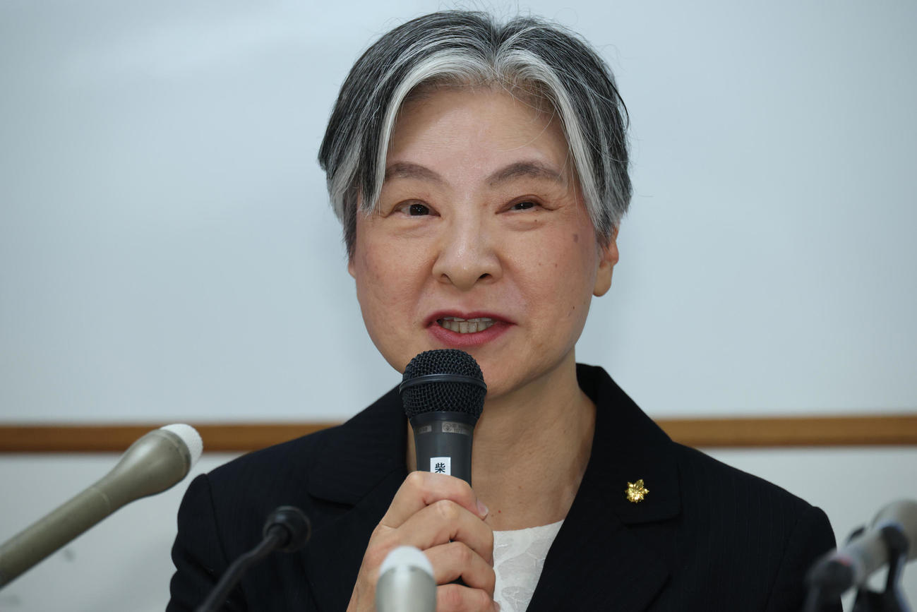 国士舘男子柔道部不祥事に関して会見する田原学長（撮影・中島郁夫）