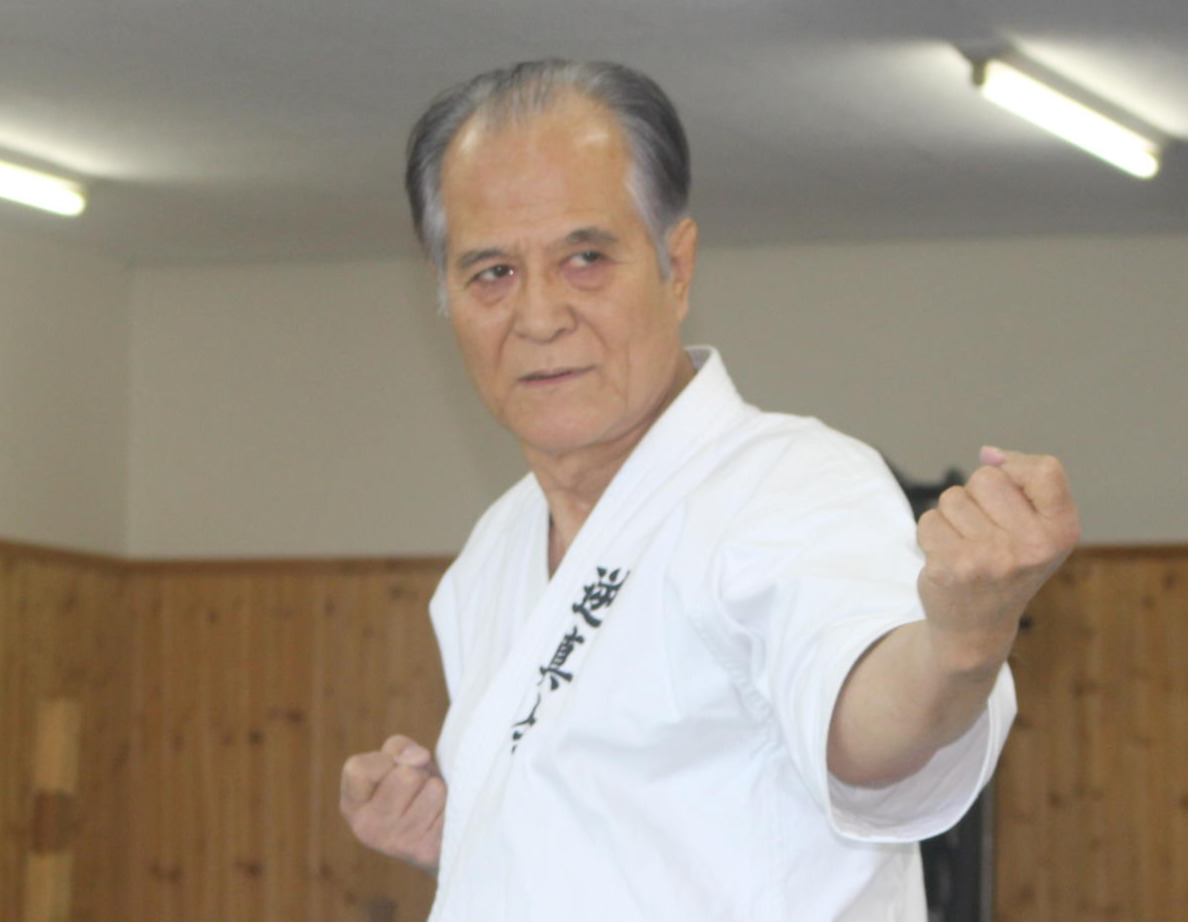 1人で稽古に励む“極真の龍”の異名を取った山崎照朝さん（2020年4月19日撮影）