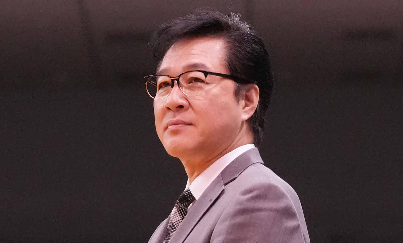 日本バレーボール協会の川合俊一会長（2024年12月撮影）