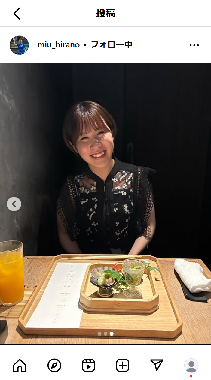 平野美宇のインスタグラムから